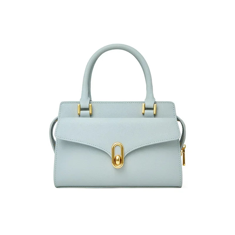 Selena | Women’s genuine leather handbag with gold accents