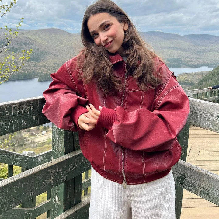 Rory | Women’s jacket with oversized fit and contrast stitching