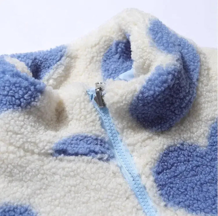 Andrea | Women’s reversible heart fleece jacket