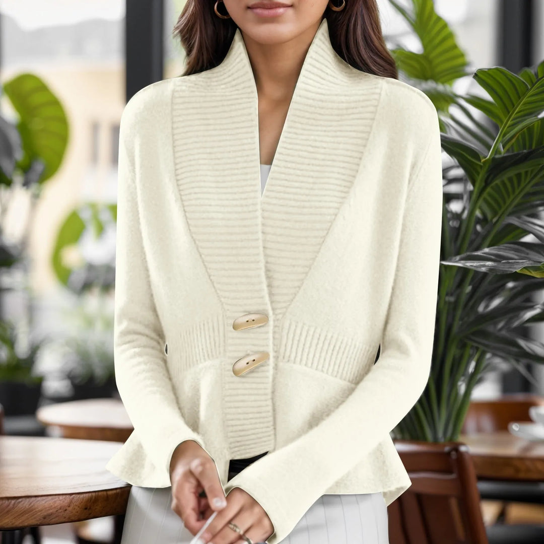 Leah | Women’s scandinavian-style v-neck button cardigan