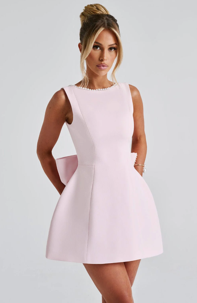 Annika | Women’s elegant back-bow midi dress