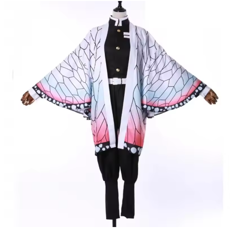 Rihanna | Women’s Kochou Shinobu anime cosplay kimono set with wig