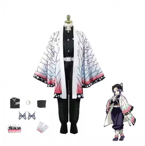 Rihanna | Women’s Kochou Shinobu anime cosplay kimono set with wig