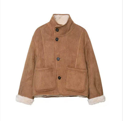 Naleia | Women’s reversible stand-collar jacket with a relaxed seasonal profile