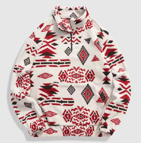 Erin | Women’s patterned fleece jacket with a soft full-zip silhouette