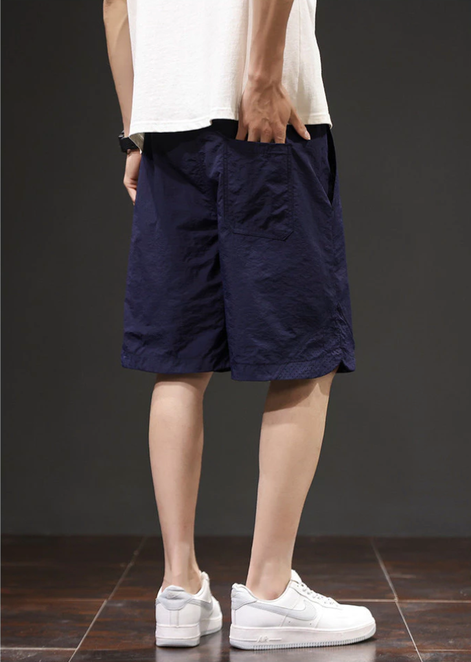 Amir | Men's black drawstring shorts