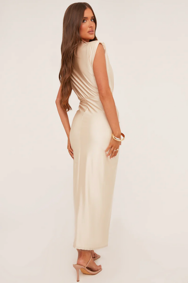 Auria | Women's elegant pleated maxi dress
