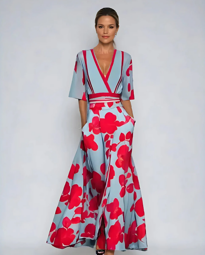 Briony | Women’s sleeved long floral dress