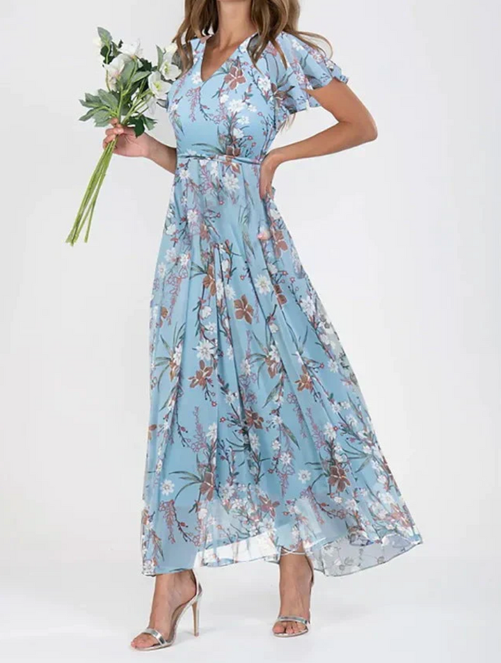 Bijou | Women’s elegant draped midi dress with flattering silhouette