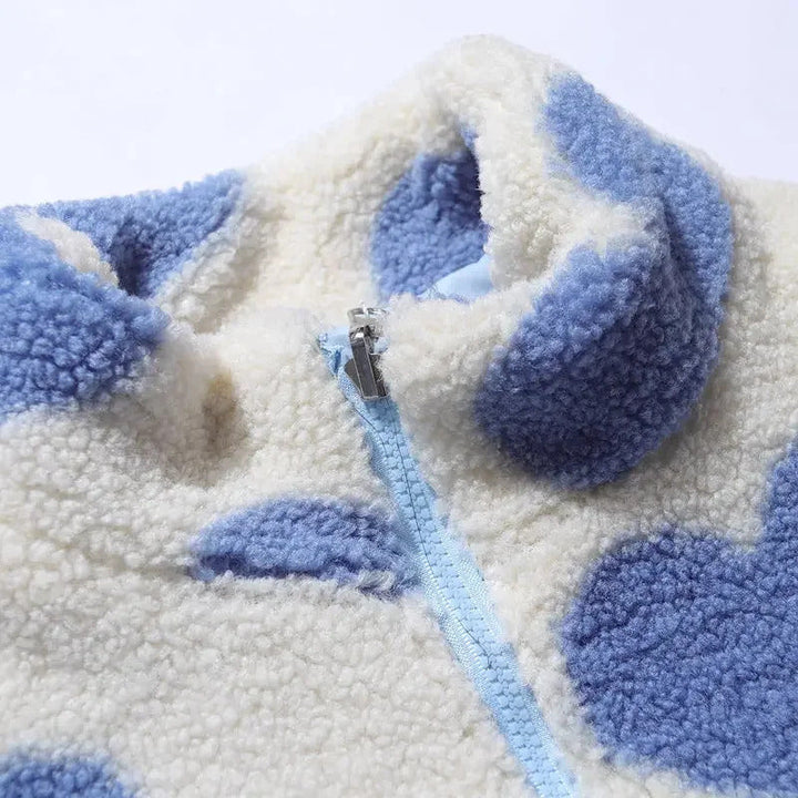 Andrea | Women’s reversible heart fleece jacket