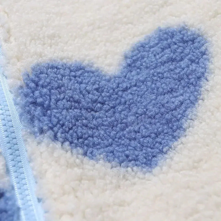 Andrea | Women’s reversible heart fleece jacket