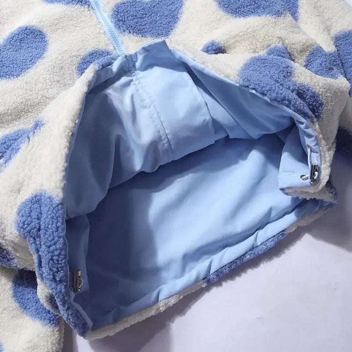 Andrea | Women’s reversible heart fleece jacket