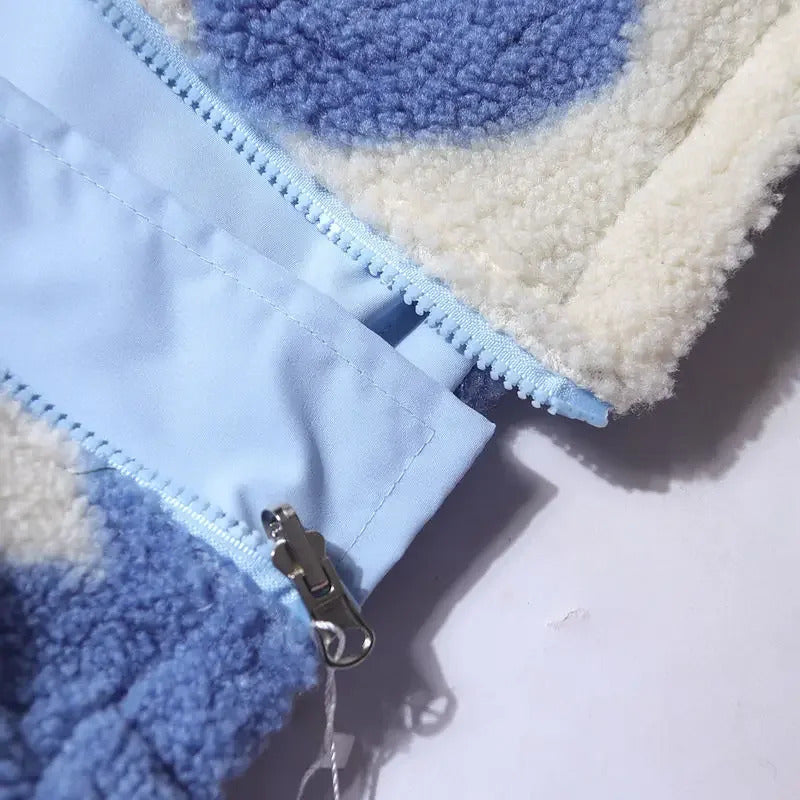 Andrea | Women’s reversible heart fleece jacket