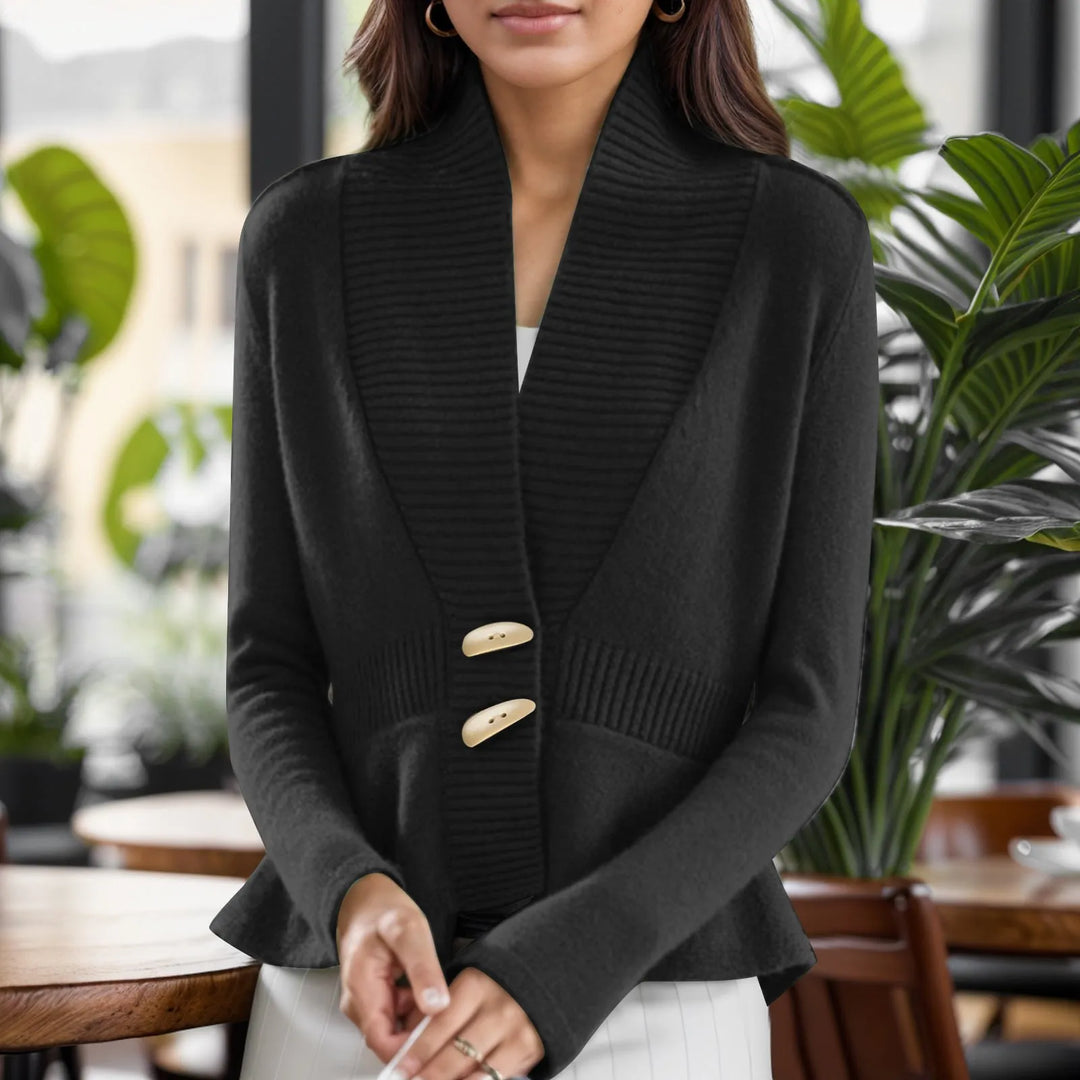 Leah | Women’s scandinavian-style v-neck button cardigan