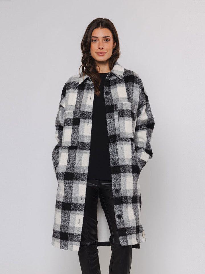 Rachel | Women’s long checked coat