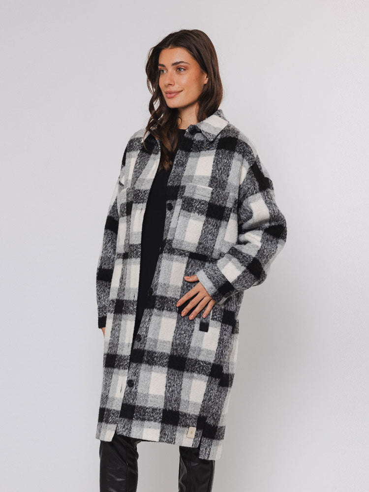 Rachel | Women’s long checked coat