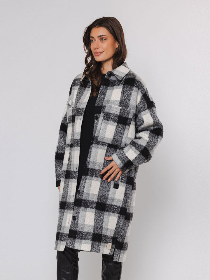 Rachel | Women’s long checked coat