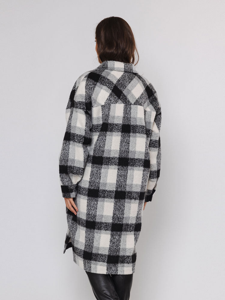 Rachel | Women’s long checked coat