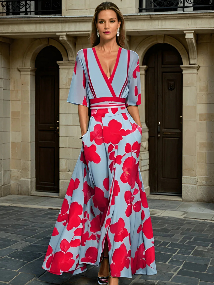 Briony | Women’s sleeved long floral dress