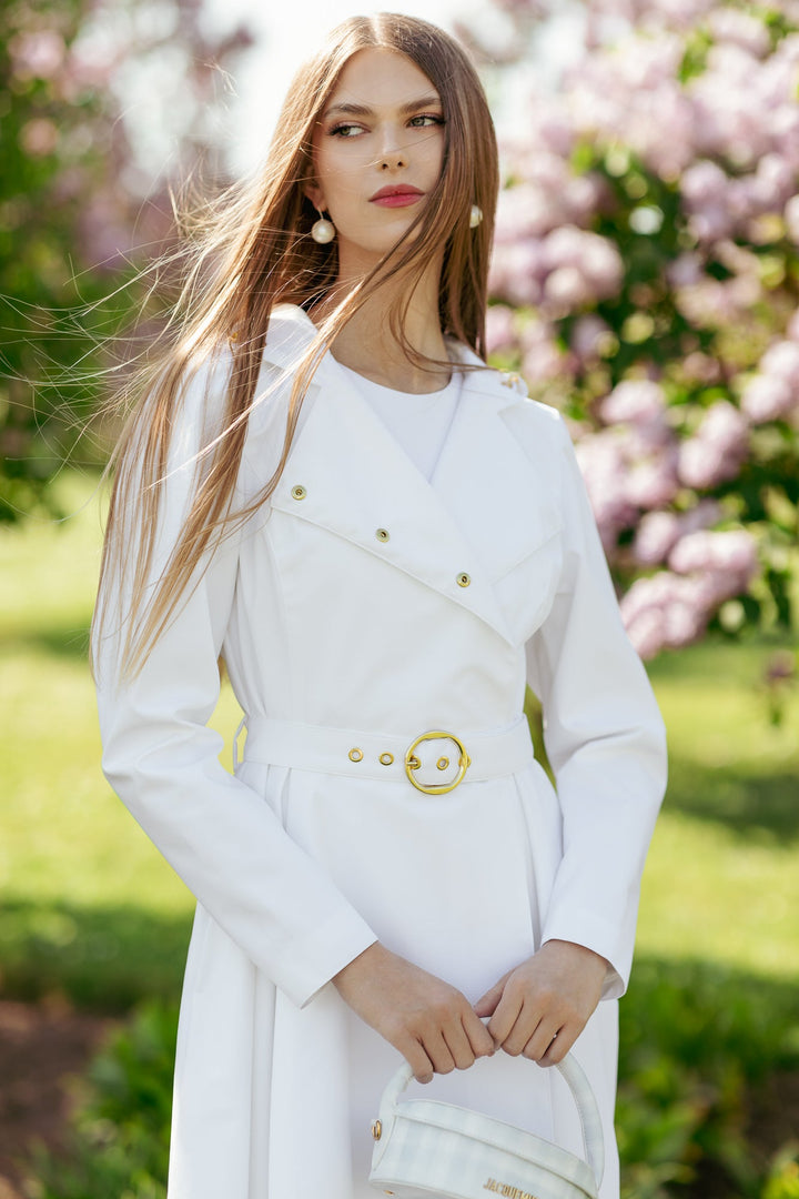 Savana | Women’s double-breasted trench coat with adjustable hood