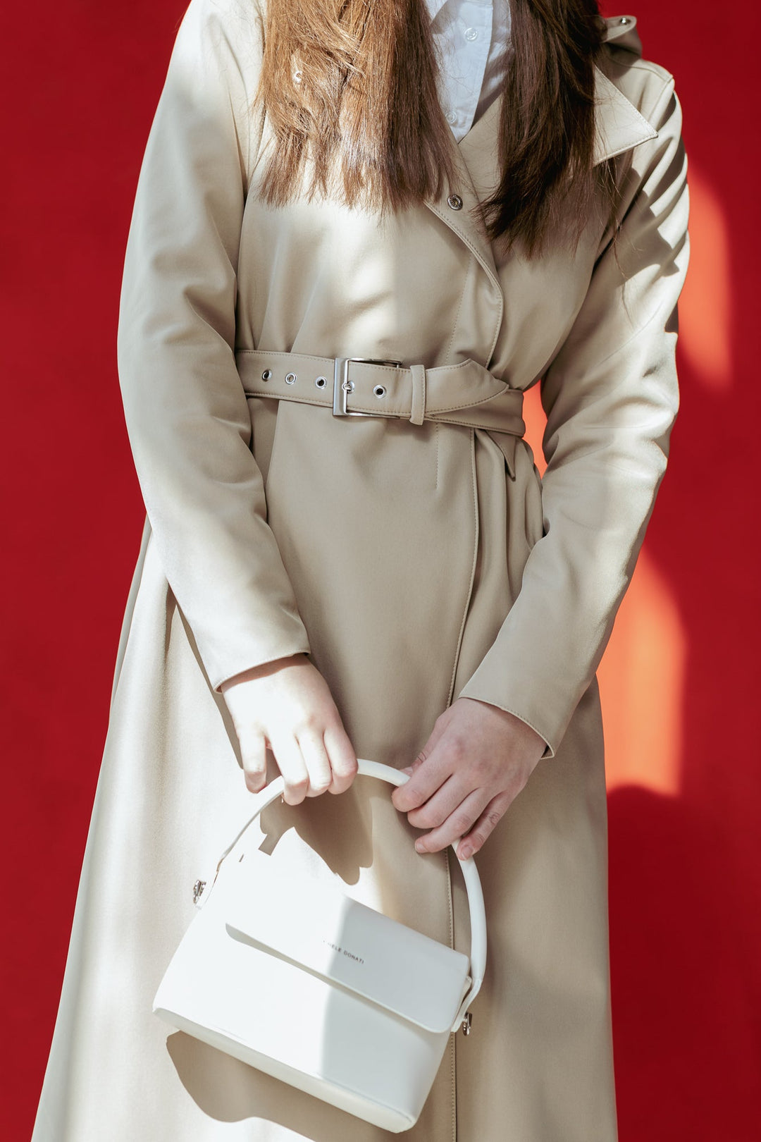 Katie | Women’s classic hooded trench coat with satin lining