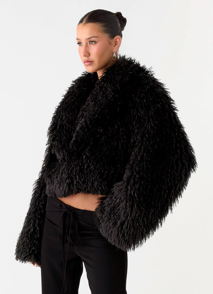 Jesse | Women’s cropped faux fur jacket