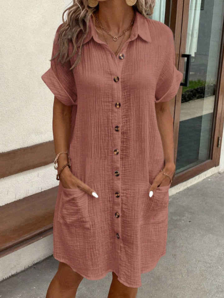 Bianca | Women’s shirt dress with retro button design