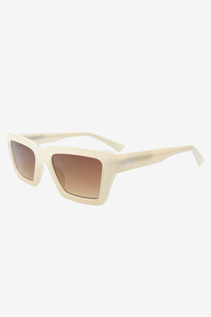 Yuri | Women’s square frame ivory sunglasses