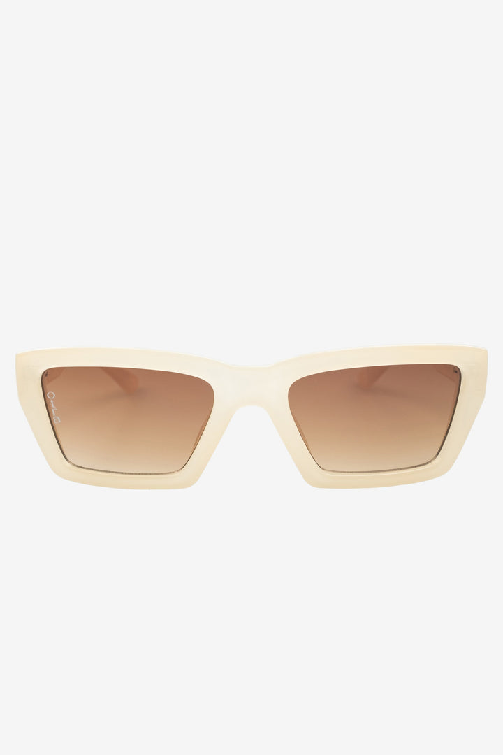 Yuri | Women’s square frame ivory sunglasses