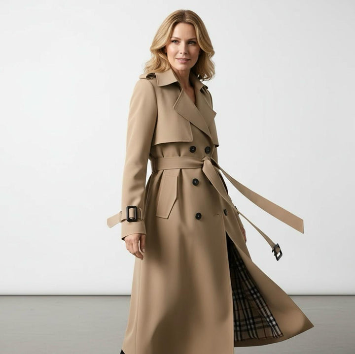 Arnie | Women’s tailored trench coat with adjustable belt