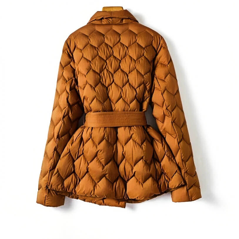 Karla | Women’s belted longline quilted jacket