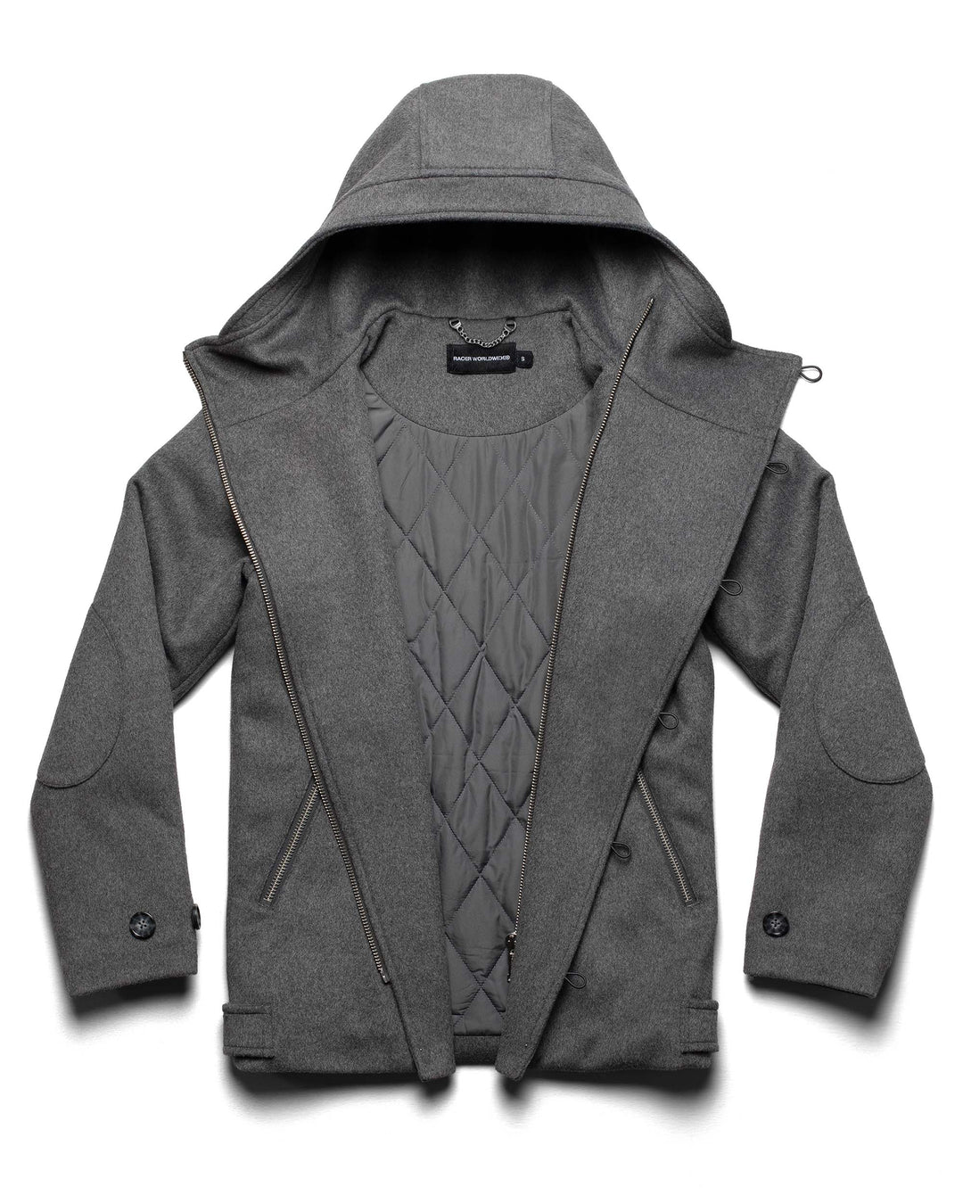 Alaura | Women’s wool-blend winter coat with asymmetrical zipper