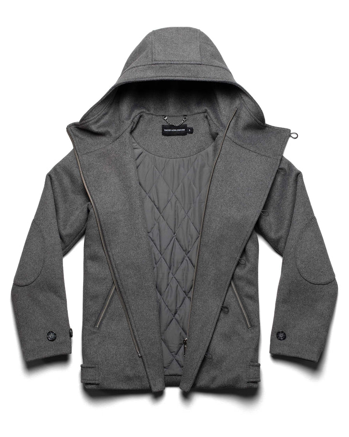 Alaura | Women’s wool-blend winter coat with asymmetrical zipper