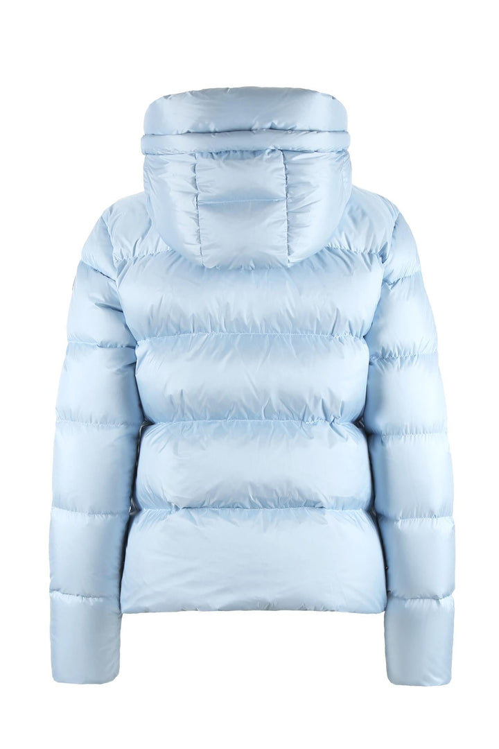 Levi | Women’s short down puffer jacket with detachable hood