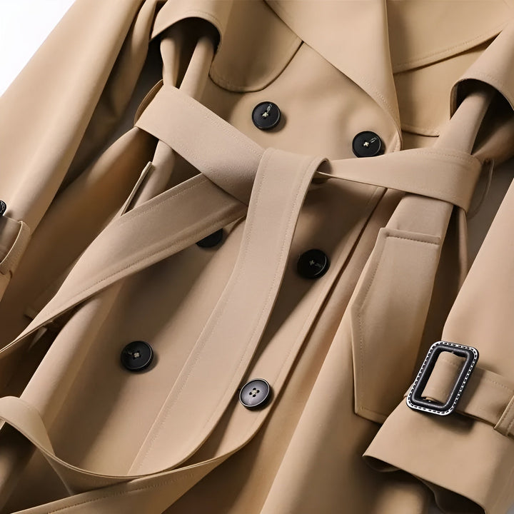 Arnie | Women’s tailored trench coat with adjustable belt