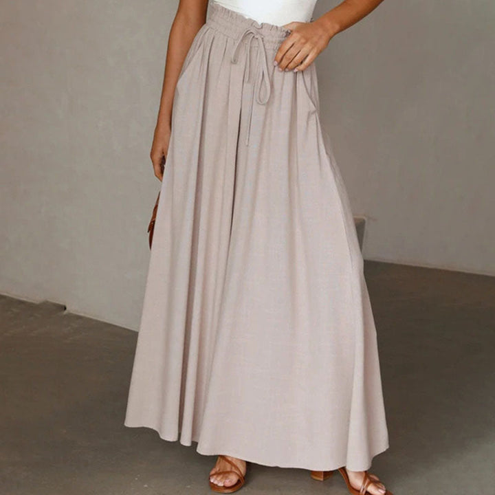 Sofia | High-waist linen wide-leg pants