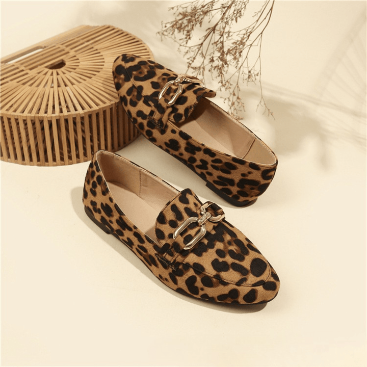 Siena | Loafers with animal print and gold detail