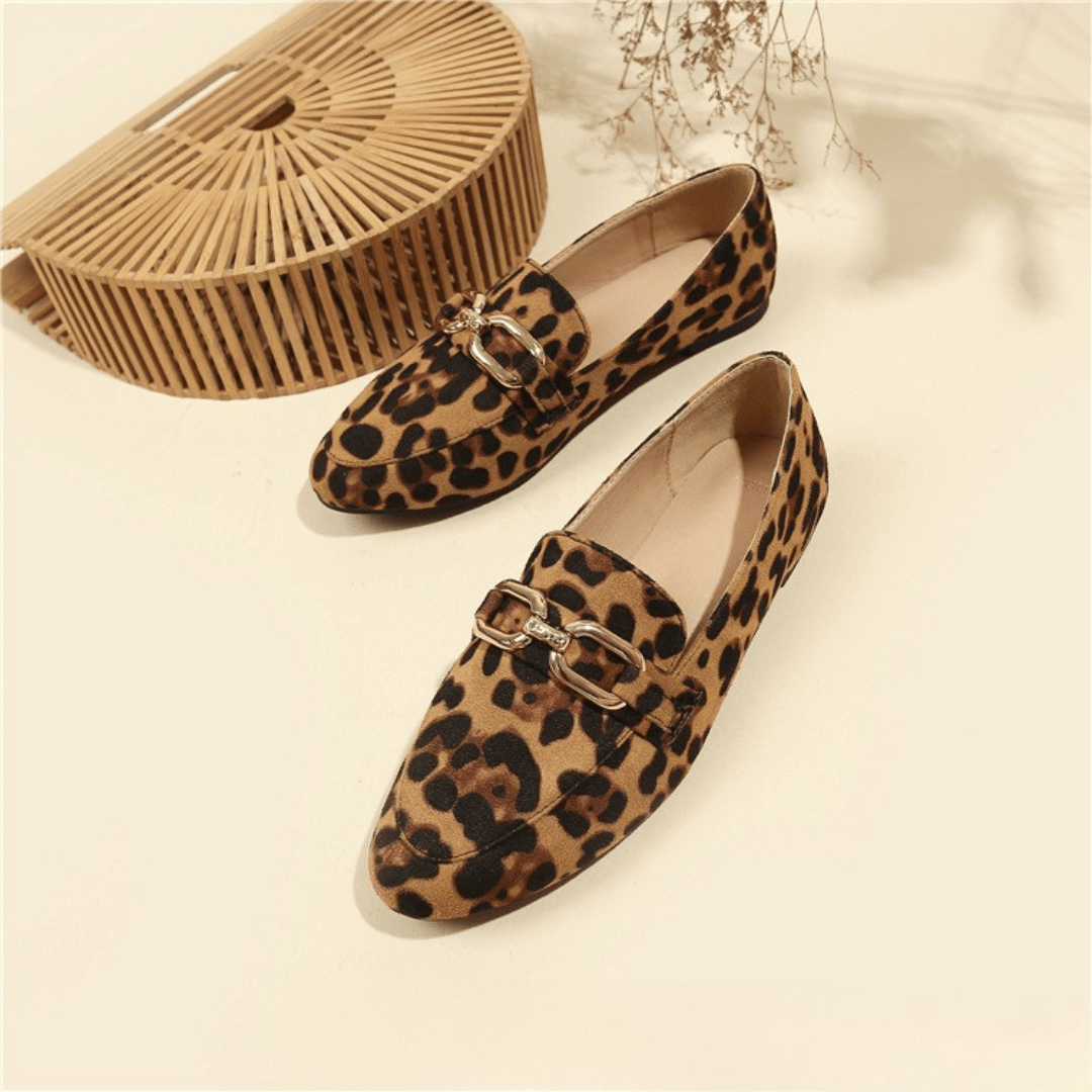 Siena | Loafers with animal print and gold detail