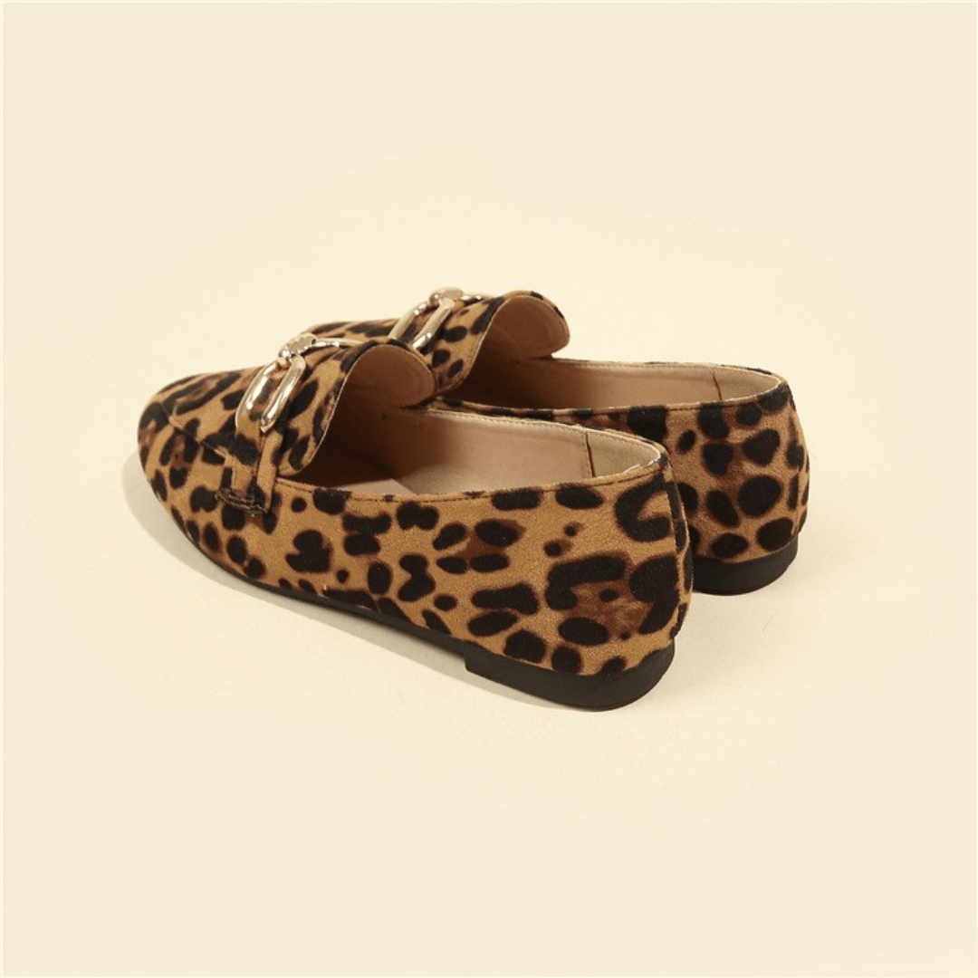 Siena | Loafers with animal print and gold detail