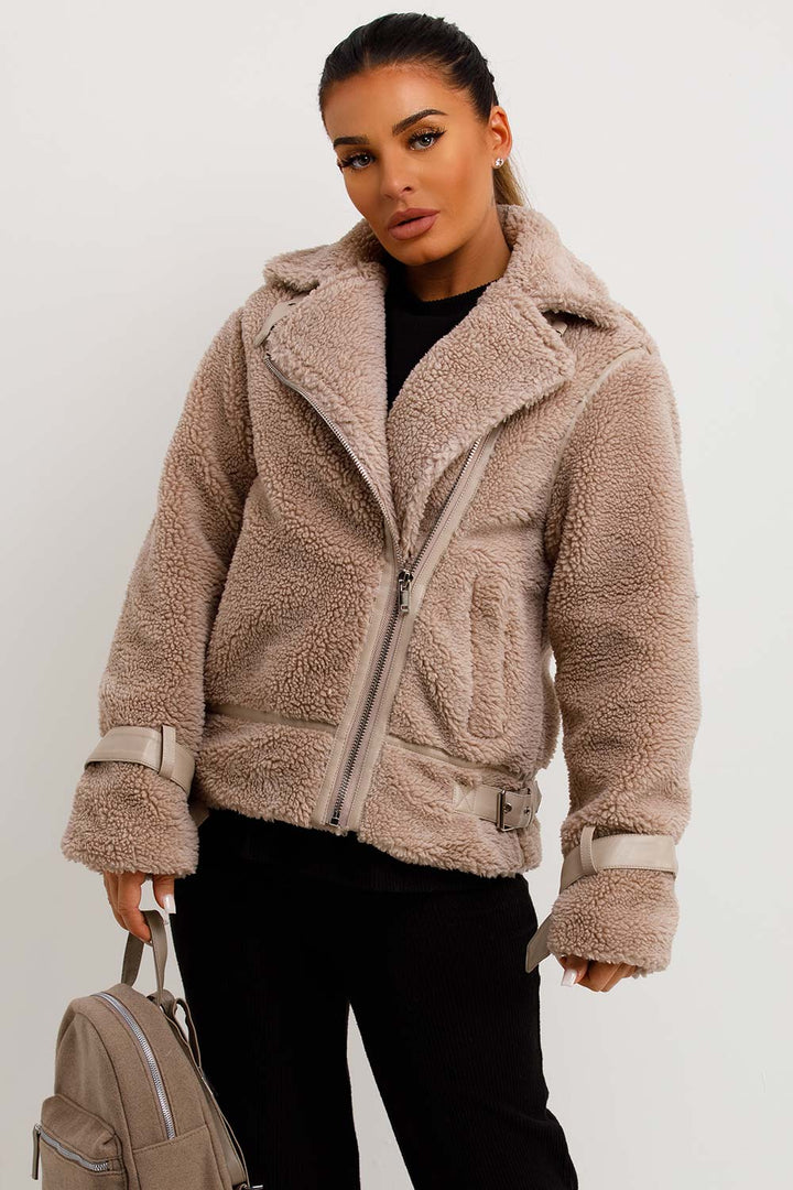Auriel | Women’s teddy aviator jacket