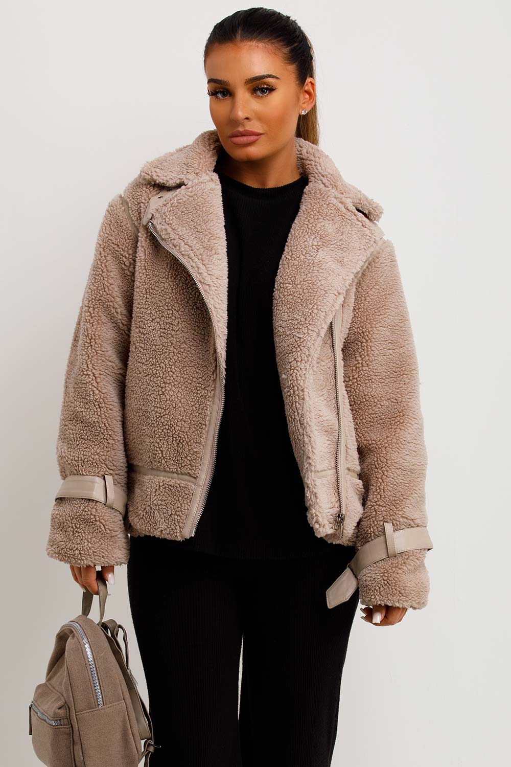 Auriel | Women’s teddy aviator jacket