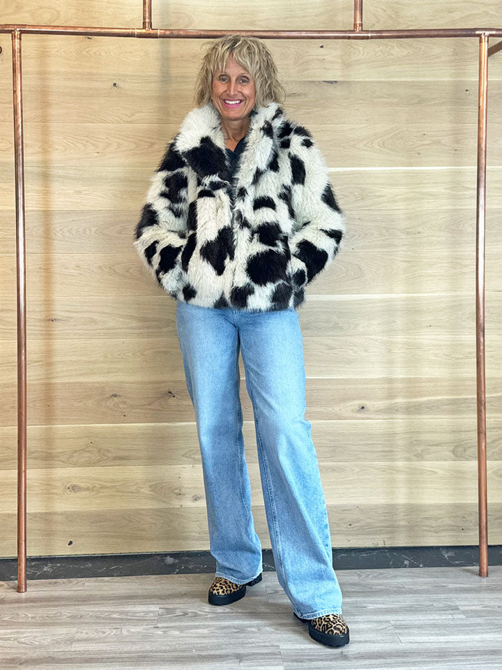 Jeaneth | Women’s patterned faux-fur jacket