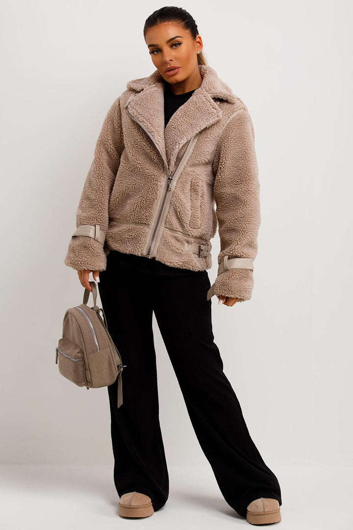 Auriel | Women’s teddy aviator jacket