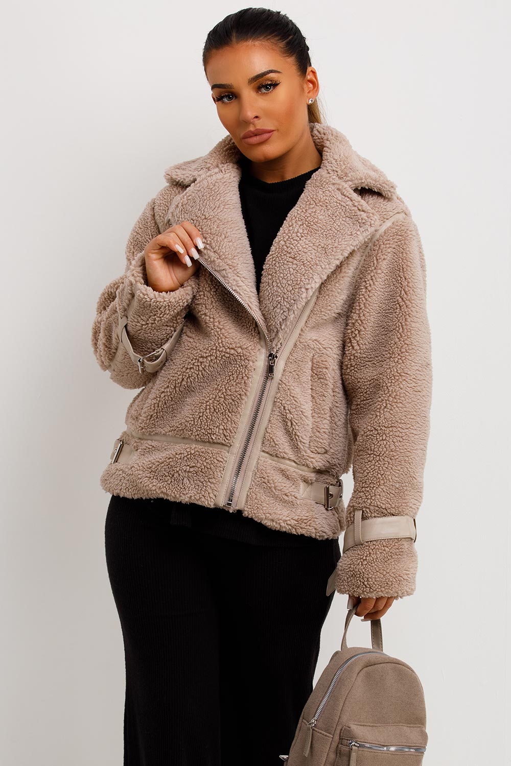 Auriel | Women’s teddy aviator jacket