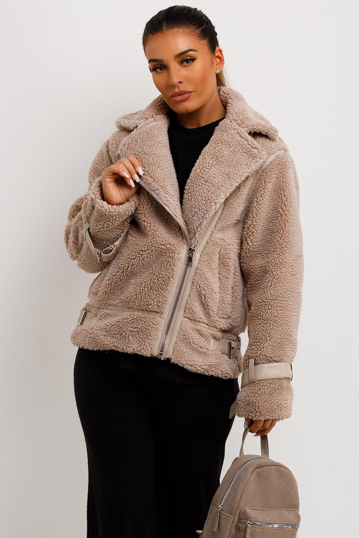 Auriel | Women’s teddy aviator jacket