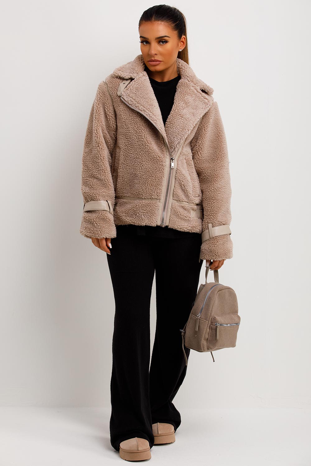 Auriel | Women’s teddy aviator jacket