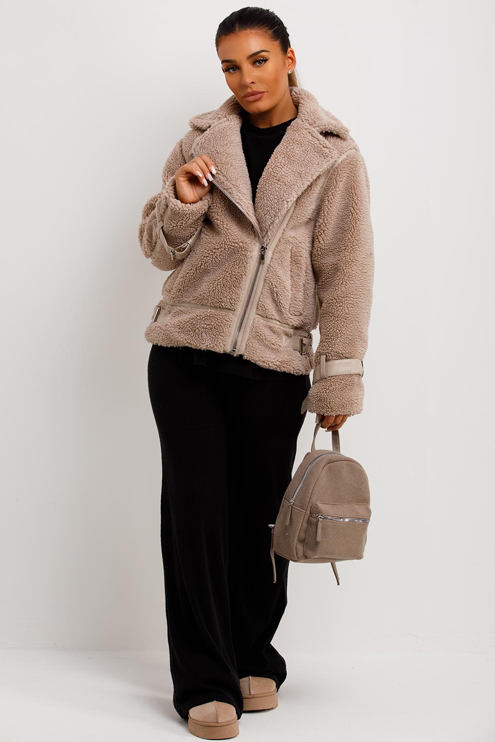 Auriel | Women’s teddy aviator jacket