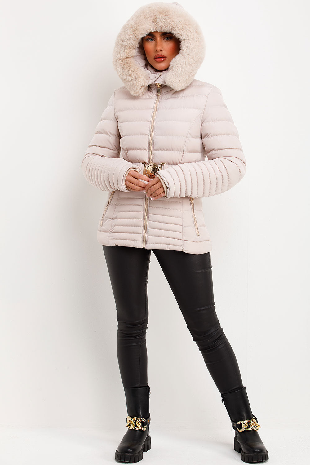 Brynna | Women’s belted puffer jacket