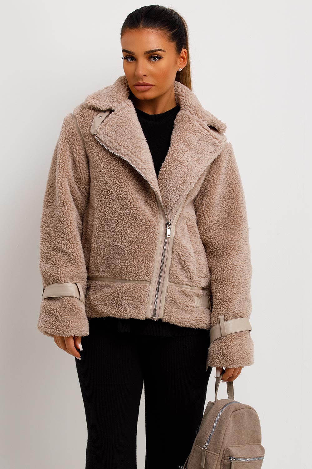 Auriel | Women’s teddy aviator jacket