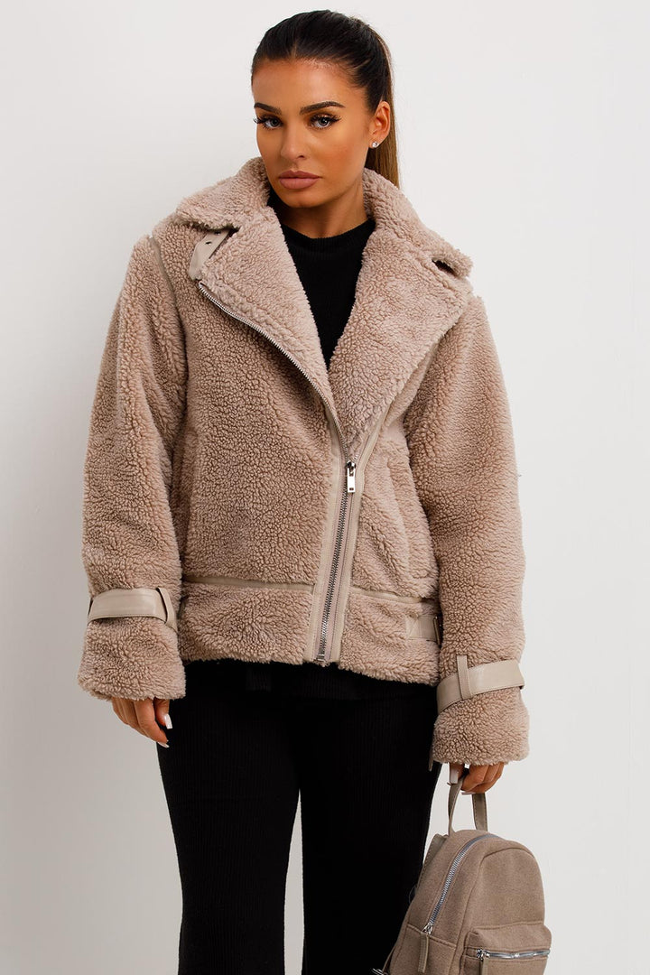 Auriel | Women’s teddy aviator jacket
